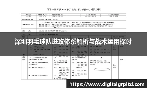 深圳羽毛球队进攻体系解析与战术运用探讨