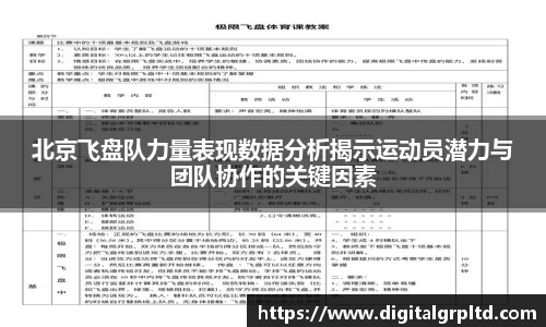 北京飞盘队力量表现数据分析揭示运动员潜力与团队协作的关键因素