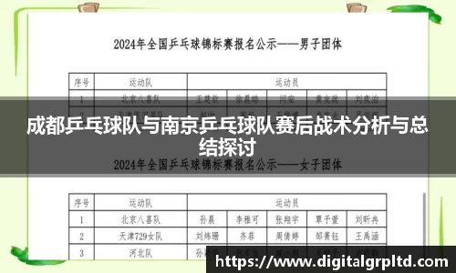成都乒乓球队与南京乒乓球队赛后战术分析与总结探讨